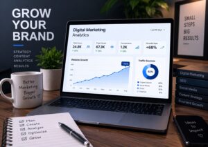 Digital Marketing Analytics and Growth Chart